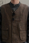 Aviva Jifei Xue single buckle vest SS23-SBCV-ACP bronze color PAJX3
